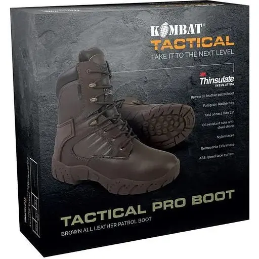 Ботинки Kombat UK Tactical Pro Boots All Leather 44 Коричневый (1000-kb-tpb-brw-44) - фото 4
