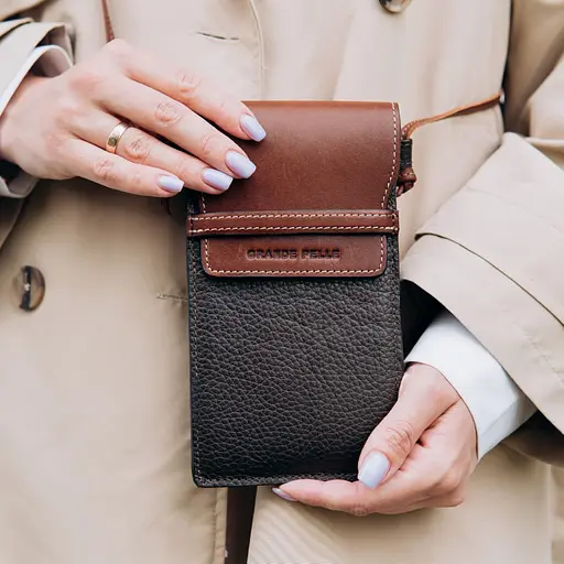 Мини сумка чехол для телефона Grande Pelle 18.5х10.5х3.5 см sum0028486 - фото 2