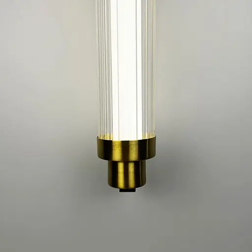 Бра з скляним корпусом та латуними деталями довжиною 70 см Арт. C23/700 AB Line F - фото 5