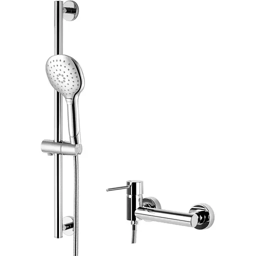 Душова система Corsan хром зі штангою CMZ061MCH, Хром - фото 1