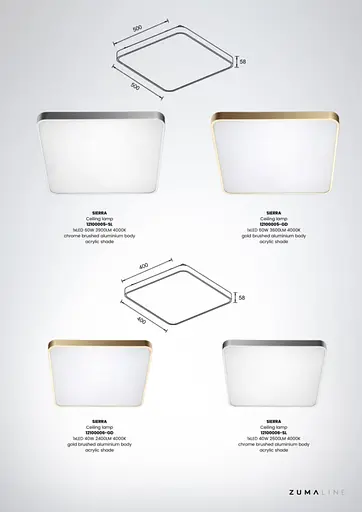 Стельовий світильник Zuma Line 12100005-SL SIERRA - фото 4