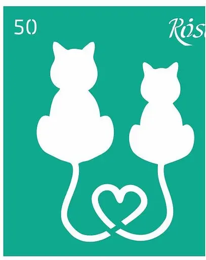 Трафарет багаторазовий самоклеючий №50 9×10см Love Rosa Talent