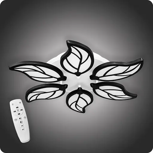 Люстра світлодіодна 517 Dlight 3color з пультом 105Вт Чорний (01936) - фото 2