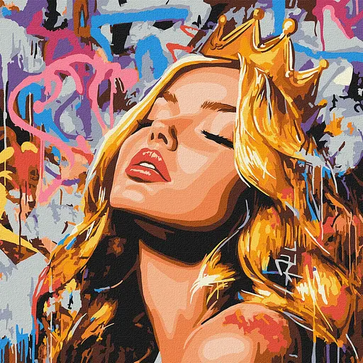 Набір для розпису по номерах Сучасна Спляча красуня, Ideyka, 40x40 см, КНО8603