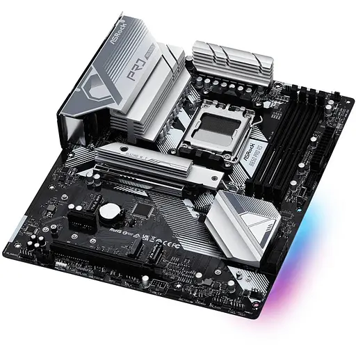 ASRock B650 PRO RS (AM5/B650, 4*DDR5, 3xPCIex16, HDMI/DP, 4xSATA,3xM.2, 2.5GLan, 7.1ch, ATX) - фото 6