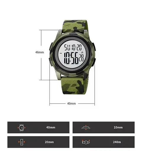 Спортивний наручний годинник Skmei 1895 (Камуфляж) - фото 7
