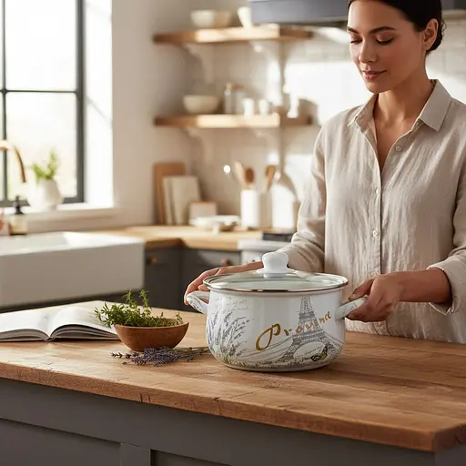 Набор кастрюль Verona эмалированные с крышками 1.6 л, 2.3 л, 3 л (VR-0001-03) - фото 12