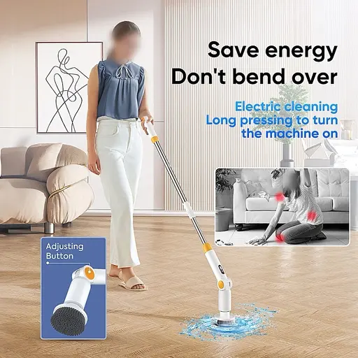 Электрическая щетка для мытья полов с несколькими насадками для комплексной сборки - фото 4