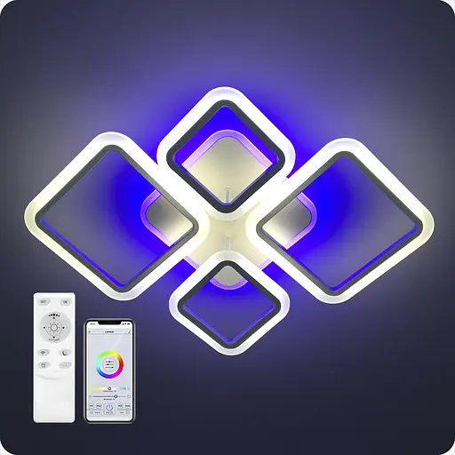 Люстра світлодіодна 517 Xlight RGB з пультом 90Вт Білий (02032) - фото 7