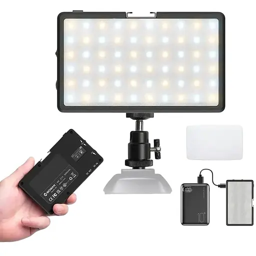 Двухцветный фонарик для камеры телефона Moman ML8A-DC