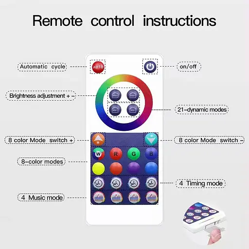 Підлогова кутова LED лампа RGB SAL-005B 160cm Bluetooth USB with app Black - фото 6