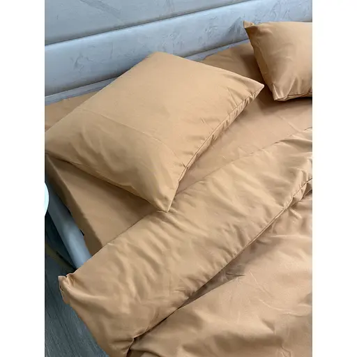 Комплект постільної білизни Ecotton Orange євро полісатин помаранчево-гірчичний (25194) - фото 6