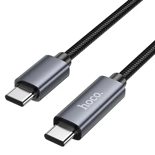 Дата кабель Hoco X112 Favor with display Type-C to Type-C 60W (1m) Black - фото 3