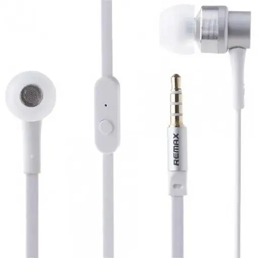 Провідні вакуумні навушники Remax RM-535, 3.5mm, 1.2m, silver