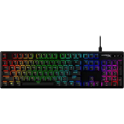 HyperX Клавиатура Alloy Origins Red USB RGB PBT ENG/RU, Black