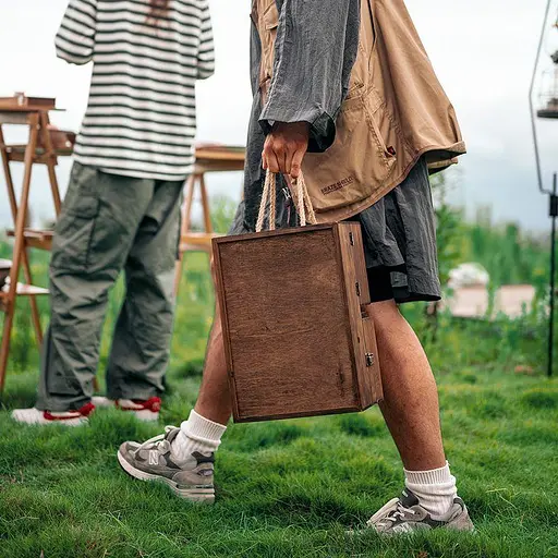 Кемпінгова етажерка з полицями Naturehike CNH22JU018 натуральне дерево - фото 7