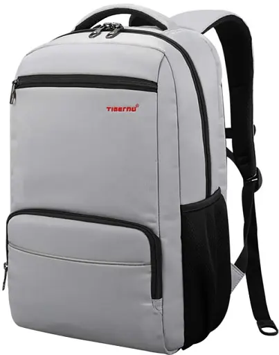 Рюкзак міський Tigernu T-B3319 25л з відсіком для ноутбука до 15.6" та USB Silver Grey (18195)