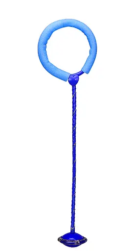Скакалка з коліском SR19002 на одну ногу, світло, 5 кольорів, розмір іграшки – 63 см (6945678412318) синій - фото 1
