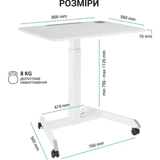 Геймерский стол OfficePro ODM380 White (ODM380W) - фото 8