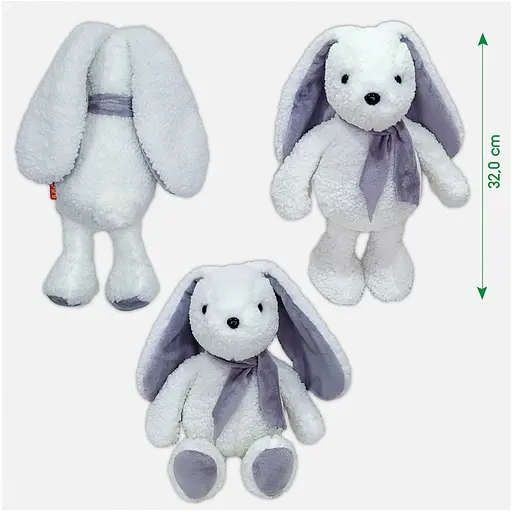Іграшка м'яконабивна Зайченя МС 080501-18 сірий - фото 2