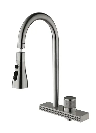 Змішувач для кухні Mixxus "Водоспад" FOL-017 MI6343 Графіт - фото 1