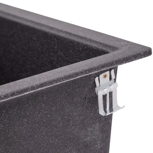 Кухонная мойка Lidz 460x515/200 GRF-13 (LIDZGRF13460515200), Графит - фото 6