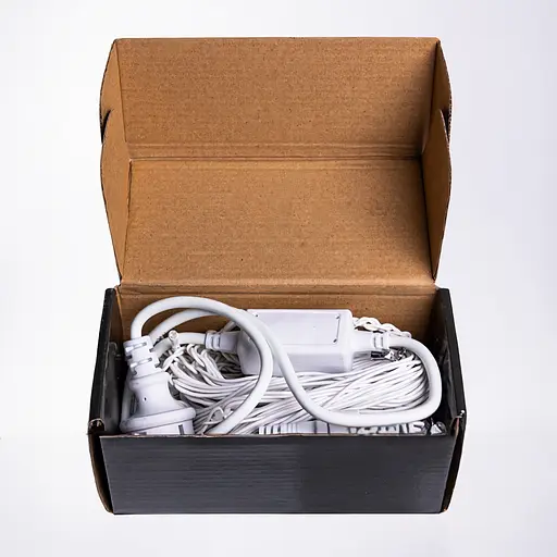 Новорічна гірлянда вулична Бахрома GarlandoPro 6 м 105 LED білий провід Біле світло 6МWW - фото 4