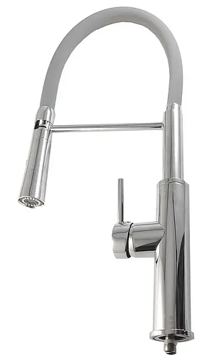 F4452-6 Змішувач для кухні гнучкий гусак U гайка сірий/хром Ø40 Frap 1/10 Сірий - фото 1