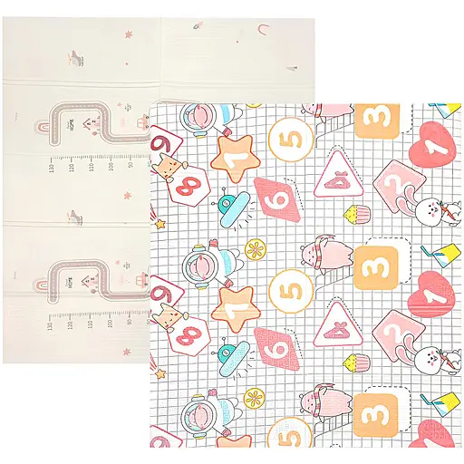 Уценка. Детский складной коврик Poppet Веселая улица и Чудо-цифры двусторонний 150х180x1 см (PP035-150) - фото 1