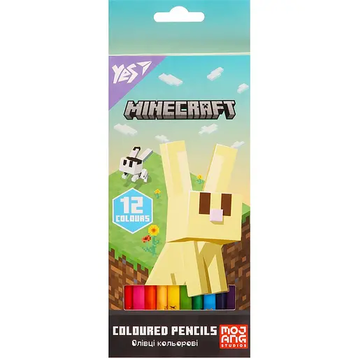 Карандаши цветные Yes Minecraft Spring 12 цветов (290772)
