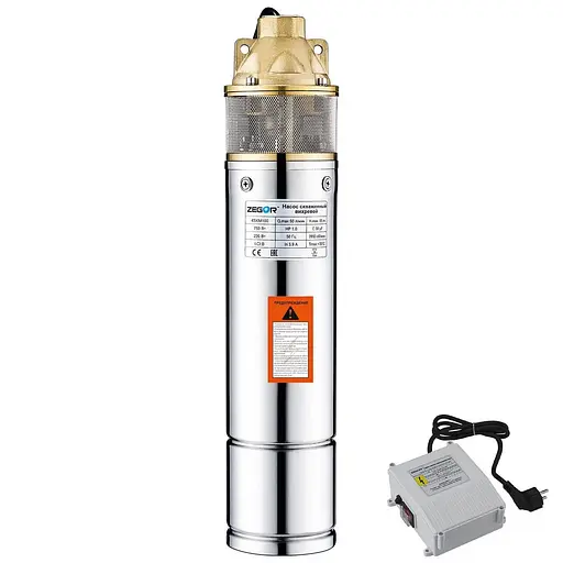 Насос глибинний вихровий Zegor 4SKM-100 з пультом 10 м кабеля 30412 - фото 1
