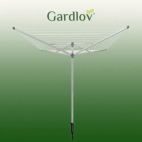 Садовая сушилка для белья вращающаяся Gardlov 24225 4 перекладины 50 м складная конструкция - фото 9