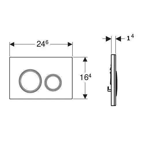Клавіша змиву Geberit Sigma21 чорна 115.884.JM.1, Сірий - фото 4