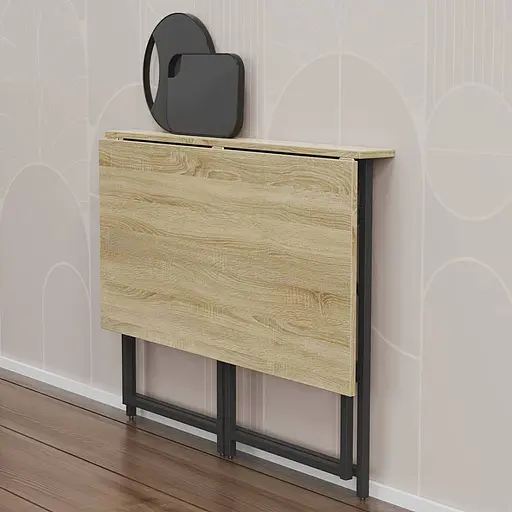 Стіл розкладний Моріс Ferrum-decor 750x1000x600 Чорний метал ДСП Дуб Сонома 16 мм (FRD-104672) - фото 5