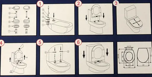 Сидения для унитаза Genesis NKP 0401 Soft Close+Quick Release дюропласт 30412  - фото 5