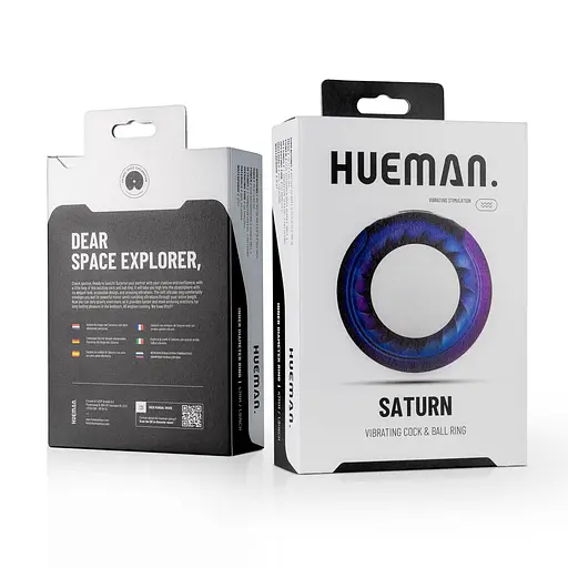 Эрекционное кольцо Hueman Saturn Vibrating Cock And Ball Ring 8.5 см фиолетовый - фото 4
