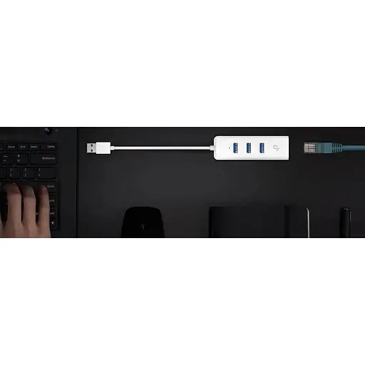 Сетевой адаптер TP-Link UE330 USB3.0 to GE 3xUSB3.0 HUB - фото 6