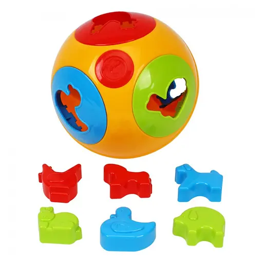 Развивающая игрушка куб "Умный малыш" Шар №2 ТехноК 3237TXK 7 фигурок - фото 2