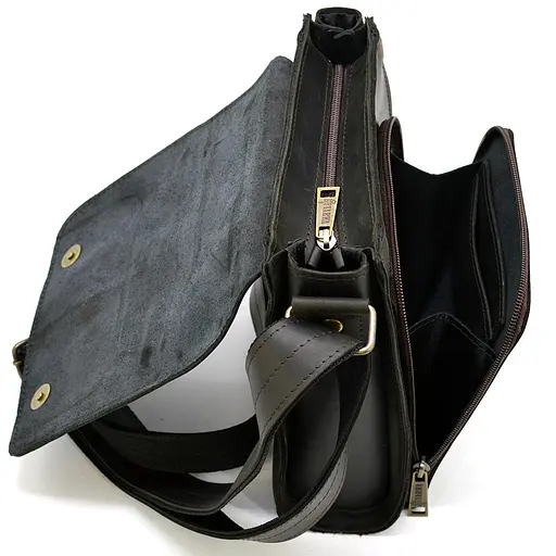 Кожаная мужская сумка через плечо TARWA 26х22х6 см sum0025878 - фото 2