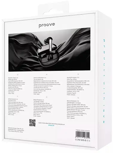 Бездротові навушники Proove Blitz, TWS, ANC, BT5.3, 40mAh, 500mAh, 8h, white UA UCRF - фото 5