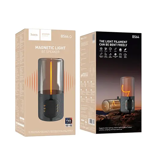 Колонка портативна bluetooth Hoco BS64 сірий - фото 4