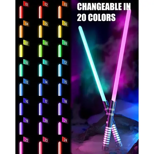Световой меч для дуэли 24 цвета, 4 режима и 6 звуков, зарядка через Type-C - фото 2