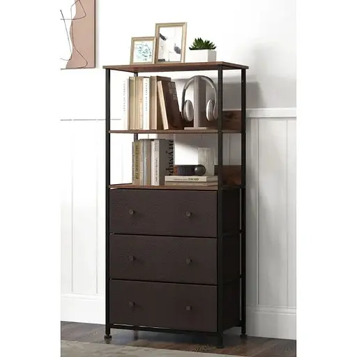 Стелаж Costway Skiff із текстильними ящиками в стилі Loft - фото 7