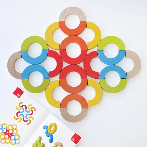 Дерев'яна розвиваюча гра "Райдужні дуги" Igroteco 900507 мозаїка-балансир - фото 4