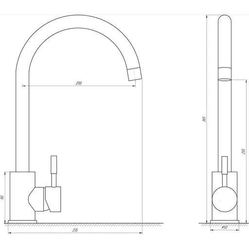 Змішувач для кухні Globus Lux ALPEN SUS-203SN - фото 4