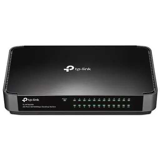 Комутатор TP-LINK TL-SF1024M, 24x10/100 Mb/s, пластмасовий корпус, некерований