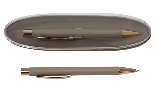 Ручка шариковая подарочная A-PLUS, синее чернило, металлический корпус, в пластиковом футляре, A-920(947)