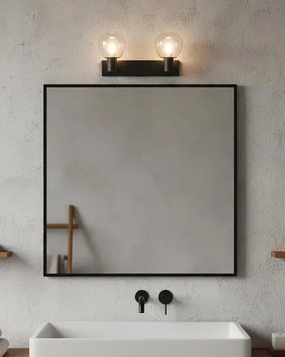 Бра, настінний світильник Goldlux 336026 Pola G9 2x5W IP44 чорний - фото 3