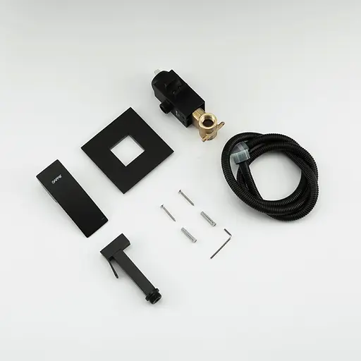 Вбудований гігієнічний душ чорний Gappo 1/8, Чорний матовий G7207-6 - фото 5