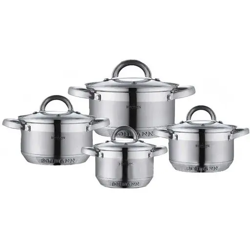 Набір каструль з кришками Bohmann BH-0716, 8 предметів - фото 1